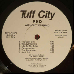 Phd (3) Without Warning Vinyl LP USED