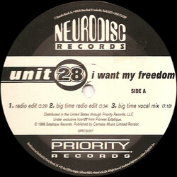 Unit 28 I Want My Freedom USED VINYL 12INCH 33 S RPM PROMO