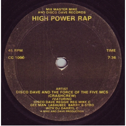 Disco Dave And The Force Of The 5 MCs / The Crash Crew High Power Rap Vinyl 12" USED
