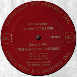 Wallingford Riegger / Jacob Avshalomov / Norman Cazden Riegger: Romanza - Music For Orchestra, Dance Rhythms / Avshalomov: The Taking Of T'ung Kuan / 