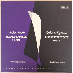 John Boda / Gil Trythall Sinfonia 1960 / Symphony No.1 Vinyl LP USED