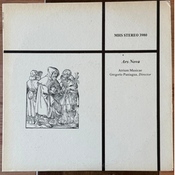 Atrium Musicae De Madrid / Gregorio Paniagua Ars Nova S.XIV: Missa De Barcelona / Música Profana Vinyl LP USED