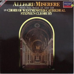 Gregorio Allegri / Westminster Cathedral Choir / Stephen Cleobury Miserere Vinyl LP USED