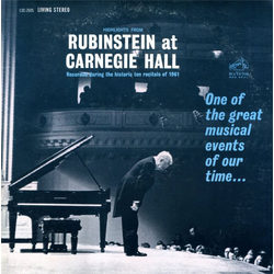 Arthur Rubinstein Highlights From Rubinstein At Carnegie Hall Vinyl LP USED