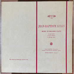 Jean-Baptiste Lully / Hilde Langfort / Tonkünstler Orchestra / Dietfried Bernet Music To Moliere Plays Vinyl LP USED