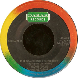Tyrone Davis Is It Something You've Got / Undying Love Vinyl 7" USED