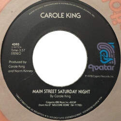 Carole King Main Street Saturday Night USED VINYL 7INCH SINGLE 45 RPM