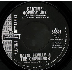 David Seville / The Chipmunks Ragtime Cowboy Joe / Alvin's Orchestra USED VINYL 7INCH 45 RPM SINGLE