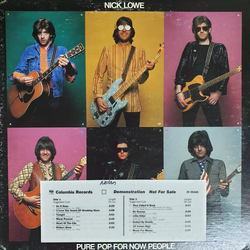 Nick Lowe Pure Pop For Now People Vinyl LP USED