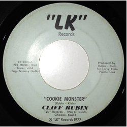 Cliff Rubin Cookie Monster / (Open Up Your) Flyin' Saucer, Baby Vinyl 7" USED