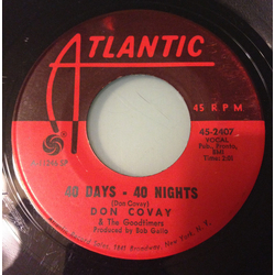 Don Covay & The Goodtimers 40 Days - 40 Nights Vinyl 7" USED