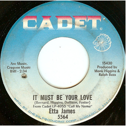 Etta James It Must Be Your Love Vinyl 7" USED