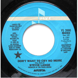 Stevie Lange Don't Want To Cry No More USED VINYL 7INCH SINGLE PROMO MONO STEREO