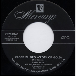 Patti Page / Jack Rael And His Orchestra Croce Di Oro (Cross Of Gold) / Search My Heart Vinyl 7" USED