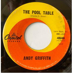Andy Griffith The Pool Table USED VINYL 7INCH SINGLE