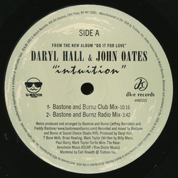 Daryl Hall & John Oates Intuition Vinyl 12" USED