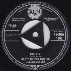 Boots Brown And His Blockbusters Trollin' / Jim Twangy Vinyl 7" USED
