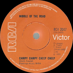Middle Of The Road Chirpy Chirpy Cheep Cheep Vinyl 7" USED
