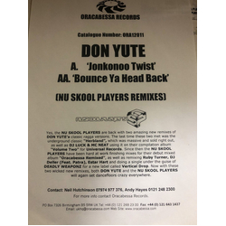 Don Yute Bounce Ya Head Back / Jonkonoo Twist Vinyl 12" USED
