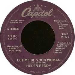 Helen Reddy Let Me Be Your Woman / Trying To Get To You Vinyl 7" USED