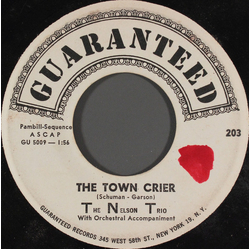 The Nelson Trio The Town Crier Vinyl 7" USED