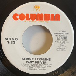 Kenny Loggins Easy Driver Vinyl 7" USED