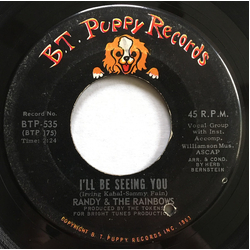 Randy & The Rainbows I'll Be Seeing You Vinyl 7" USED