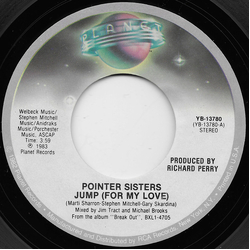Pointer Sisters Jump (For My Love) Vinyl 7" USED