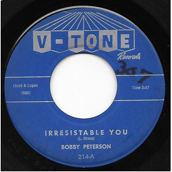 Bobby Peterson (2) Irresistable You / Piano Rock Vinyl 7" USED