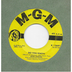Mark Dinning Do You Know (There's Someone Who Loves You) Vinyl 7" USED