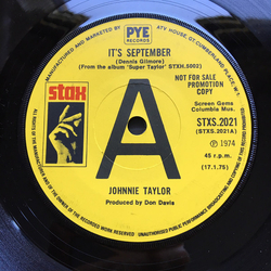 Johnnie Taylor It's September Vinyl 7" USED