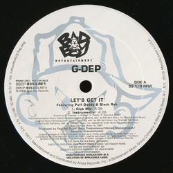 G-Dep Let's Get It Vinyl 12" USED