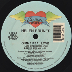 Helen Bruner Gimme Real Love Vinyl 12" USED