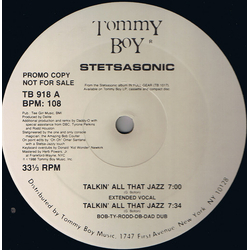 Stetsasonic Talkin' All That Jazz Vinyl 12" USED