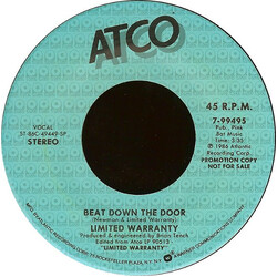 Limited Warranty Beat Down The Door USED VINYL 7INCH 45 RPM PROMO STEREO