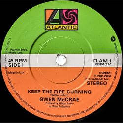 Gwen McCrae Keep The Fire Burning Vinyl 7" USED