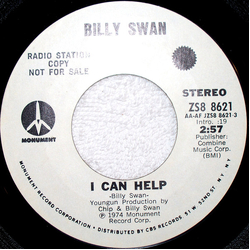 Billy Swan I Can Help Vinyl 7" USED