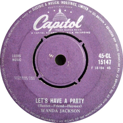 Wanda Jackson Let's Have A Party Vinyl 7" USED