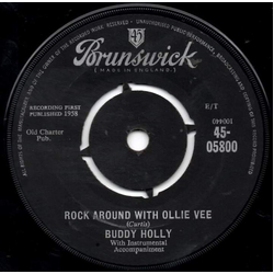 Buddy Holly Rock Around With Ollie Vee / Midnight Shift Vinyl 7" USED