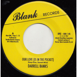 Darrell Banks Our Love (Is In The Pocket) / Somebody (Somewhere Needs You) Vinyl 7" USED