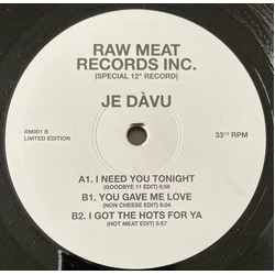 Je Dàvu I Need You Tonight Vinyl 12" USED