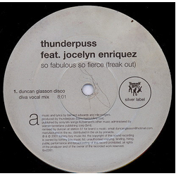 Thunderpuss / Jocelyn Enriquez So Fabulous So Fierce (Freak Out) Vinyl 12" USED