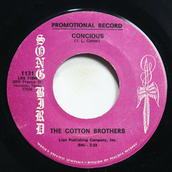 The Cotton Brothers Concious / Holy Dance Vinyl 7" USED
