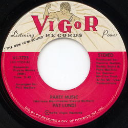 Pat Lundy Party Music Vinyl 7" USED
