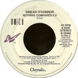 Sinéad O'Connor Nothing Compares 2 U Vinyl 7" USED