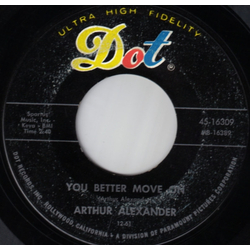 Arthur Alexander You Better Move On Vinyl 7" USED
