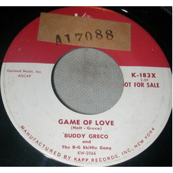 Buddy Greco Game Of Love / With All My Heart Vinyl 7" USED