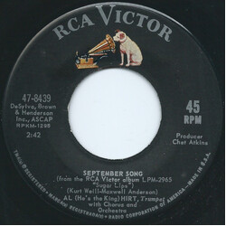 Al Hirt September Song / Up Above My Head (I Hear Music In The Air) USED VINYL 7INCH 45 RPM
