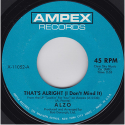 Alzo Fronte That's Alright (I Don't Mind It) Vinyl 7" USED