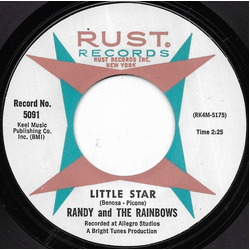 Randy & The Rainbows Little Star / Sharin' Vinyl 7" USED